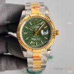 Swiss Quality Rolex Oyster Perpetual Datejust 41mm Watch Two Tone Gold Palm Dial